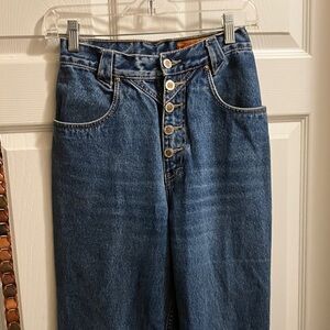 Vintage Lawman High-Rise Button-Fly Women's Jeans - Blue size 5